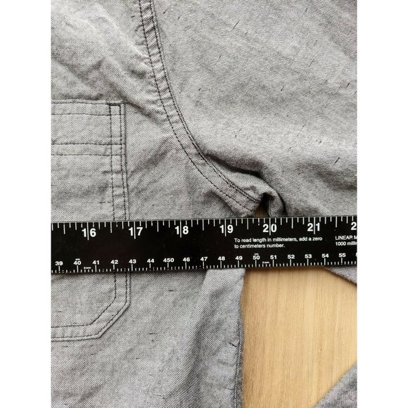 Levis Button Front Collared Shirt Gray Mens Medium - Picture 11 of 12